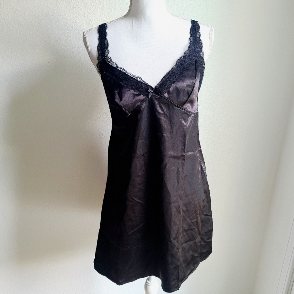Cozy Rozy Black Lace Night Piece medium NWOT - Picture 1 of 11
